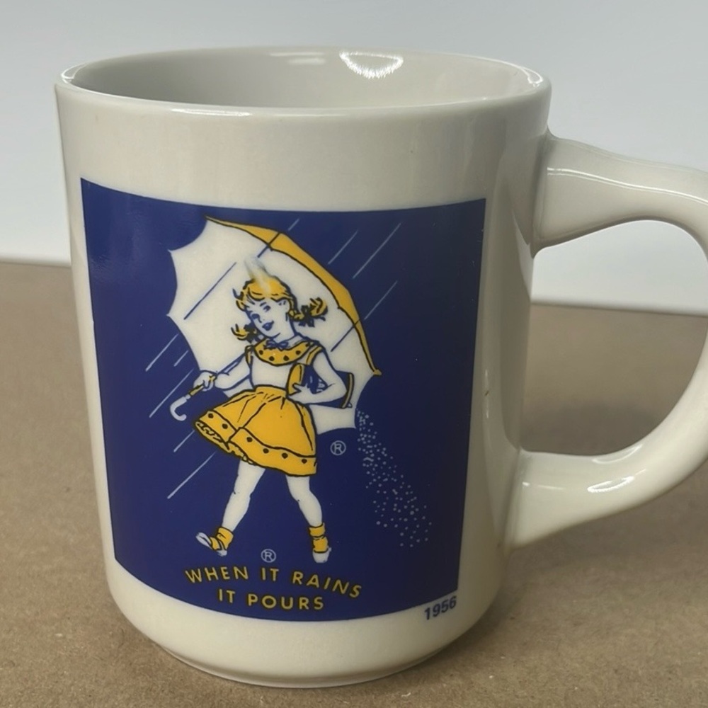 Morton Salt Mug When It Rains It Pours 1956